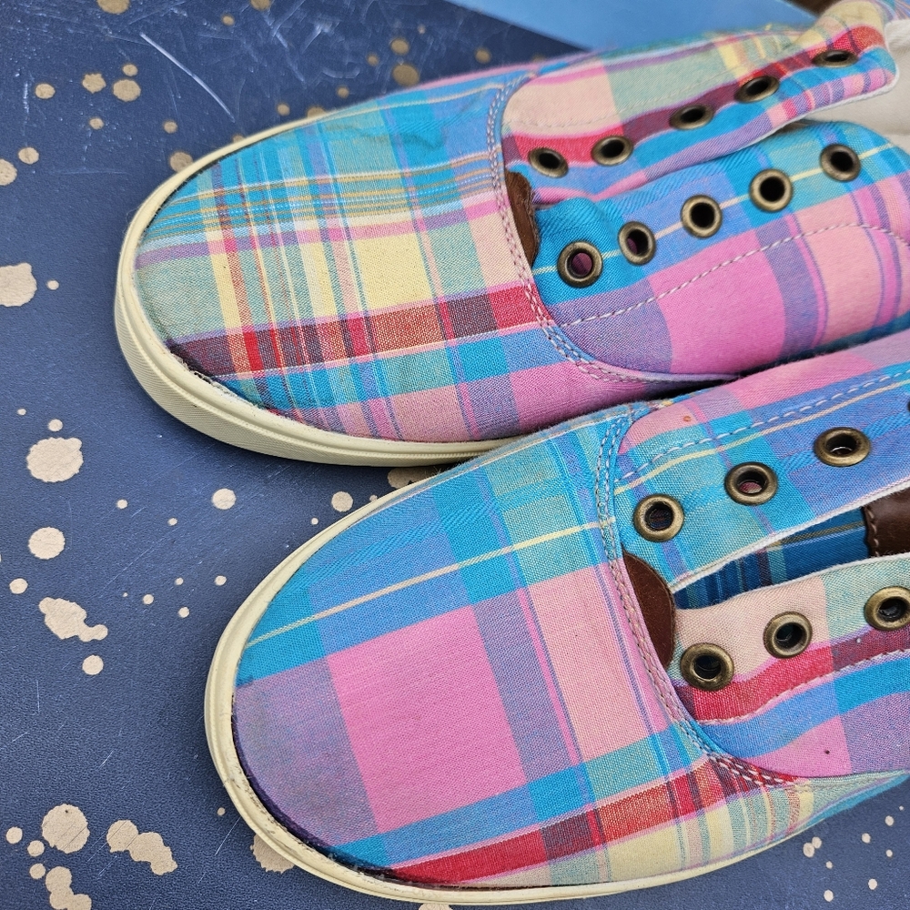 Baby Phat Colorful Plaid Sneakers Women Size 8 - Picture 5 of 16